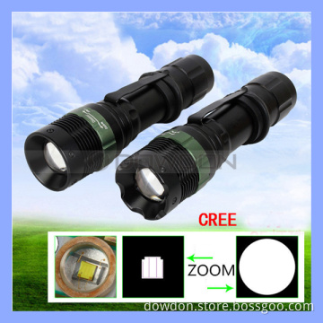 T6061 Aluminum Alloy Black CREE T6 LED 5W Adjustable Brightness LED Flashlight